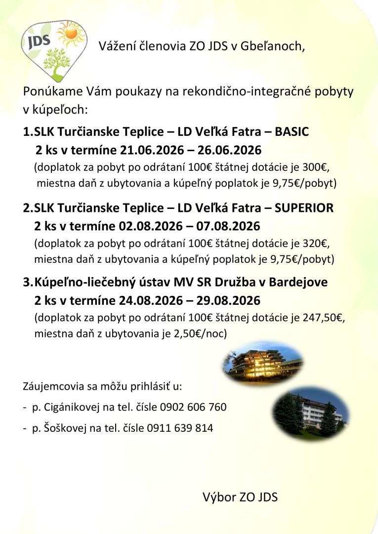 ZO JDS Poukazy