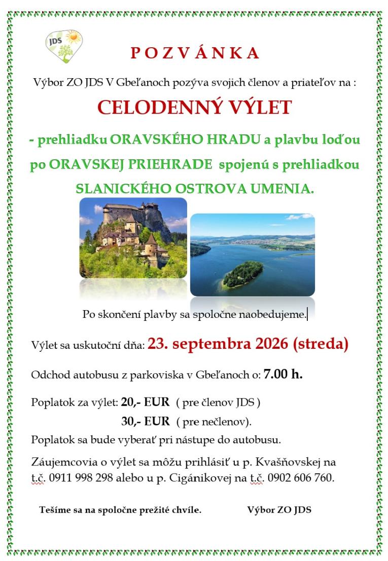Výlet Orava Výlet Orava