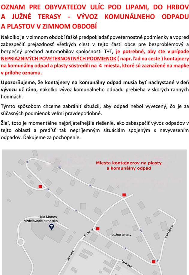 Vývoz komunálneho odpadu
