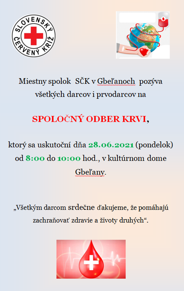 Pozvánka na odber krvi