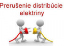 Oznámenie - Prerušenie distribúcie elektriny z dôvodu plánovaných prác na zariadeniach distribučnej sústavy